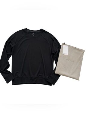 Cozy Earth Bamboo Pullover Crew Black Crewneck NWT + Bag Women’s Medium